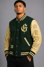 The Accolade G Eazy Green Baseball Varsity Jacket On Sale