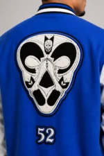 VG Nipsey Hussle Blue and White Varsity Letterman Jacket