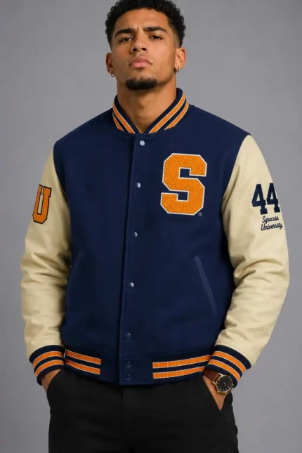 Varsity Syracuse S Navy Letterman Jacket
