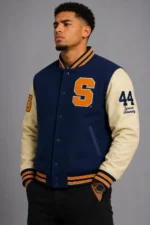 Varsity Syracuse S Navy Letterman Jacket For Sale