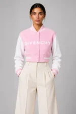 Women’s Givenchy Cropped Varsity Jacket Pink