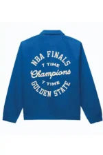 7 Time Champions Golden State Warriors Work Full-Zip Cotton Royal Jacket