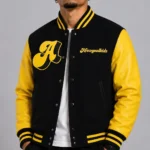A Few Good Kids Logo Letterman Black & Yellow Varsity Jacket