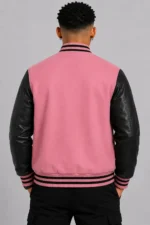 Baseball Varsity Black and Pink Jacket For Sale