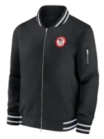 Black Team USA Full-Zip Bomber Jacket
