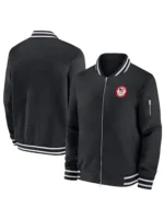 Black Team USA Full-Zip Bomber Jacket For Sale