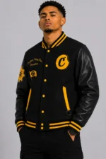 Buy Cookies Crusaders Black Letterman Jacket