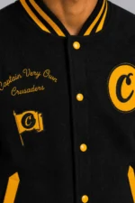Buy Cookies Crusaders Black Letterman Varsity Jacket