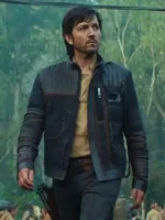 Buy Diego Luna Andor S02 Cassian Andor Black and Brown Leather Jacket