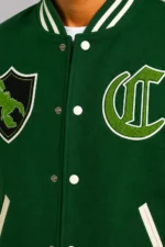 Buy Franklin Adamim GTA 5 Green and White Varsity Jacket