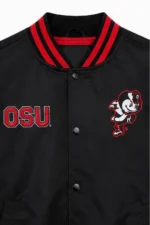 Buy Ohio State Buckeyes Double Clutch Lightweight Black Satin Jacket