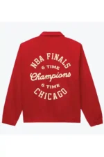 Chicago Bulls Work Full-Zip Cotton Red Jacket