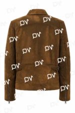 Chris Evans Ghosted Brown Suede Leather Biker Jacket