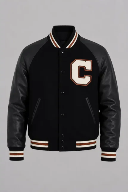 Coach Black Wool Varsity Jacket