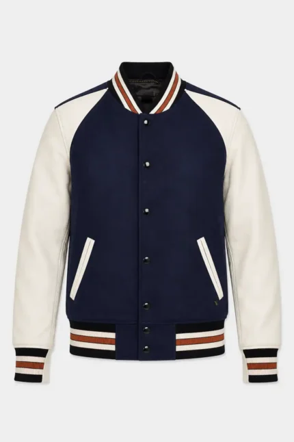 Coach Varsity Icon Leather & Wool Jacket