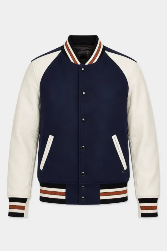 Coach Varsity Icon Leather & Wool Jacket