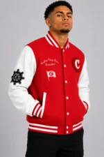 Cookies Crusaders Red Letterman Jacket On Sale