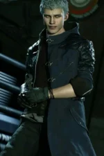 Devil May Cry 5 Game Nero Blue Denim Coat with Hood