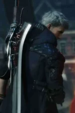 Devil May Cry 5 Game Nero Blue Denim Coat with Hood For Sale