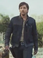 Diego Luna Andor S02 Cassian Andor Black and Brown Leather Jacket For Sale