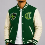 Franklin Adamim GTA 5 Green and White Varsity Jacket