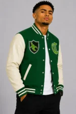 Franklin Adamim GTA 5 Green and White Varsity Jacket On Sale
