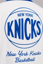 Full-Snap New York Knicks Arctic Lightweight White Satin Jacket