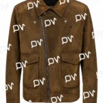 Ghosted Chris Evans Brown Suede Leather Jacket