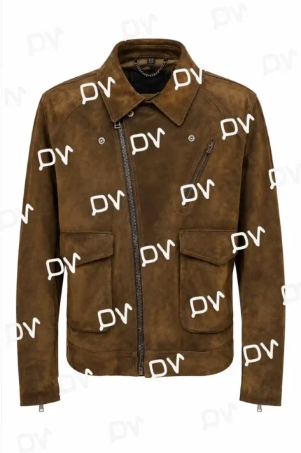 Ghosted Chris Evans Brown Suede Leather Jacket