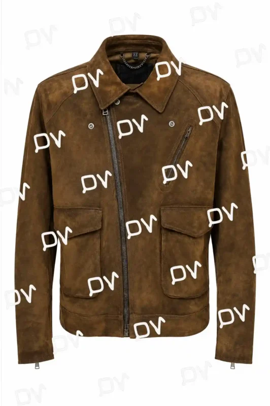 Ghosted Chris Evans Brown Suede Leather Jacket