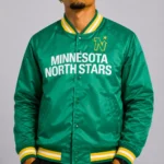 Kelly Green Minnesota North Stars Satin Lightweight Jacket