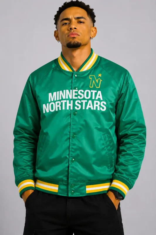 Kelly Green Minnesota North Stars Satin Lightweight Jacket