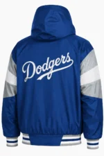 Los Angeles Dodgers Legacy Royal Gray Lightweight Full Zip Hooded Jacket