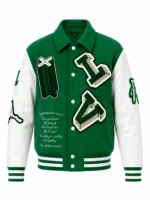 Louis Vuitton Varsity Green and White Jacket