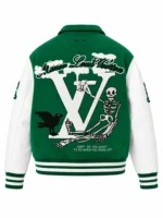 Louis Vuitton Varsity Green and White Jacket For Sale