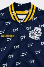 Michigan Wolverines Lightweight Navy Satin Jacket