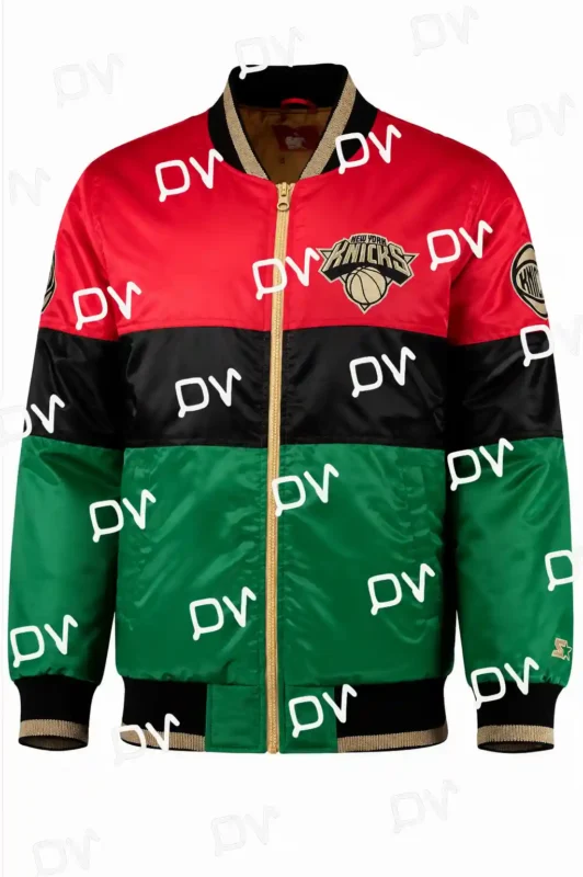 NY Knicks 75th Anniversary Full-Snap Satin Jacket