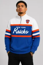 NY Knicks Blue Head Coach Quarter-Zip Jacket