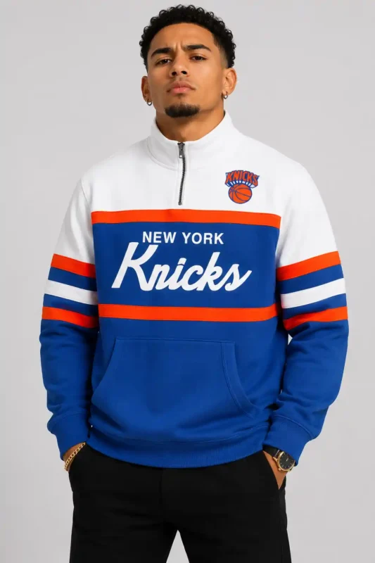 NY Knicks Blue Head Coach Quarter-Zip Jacket