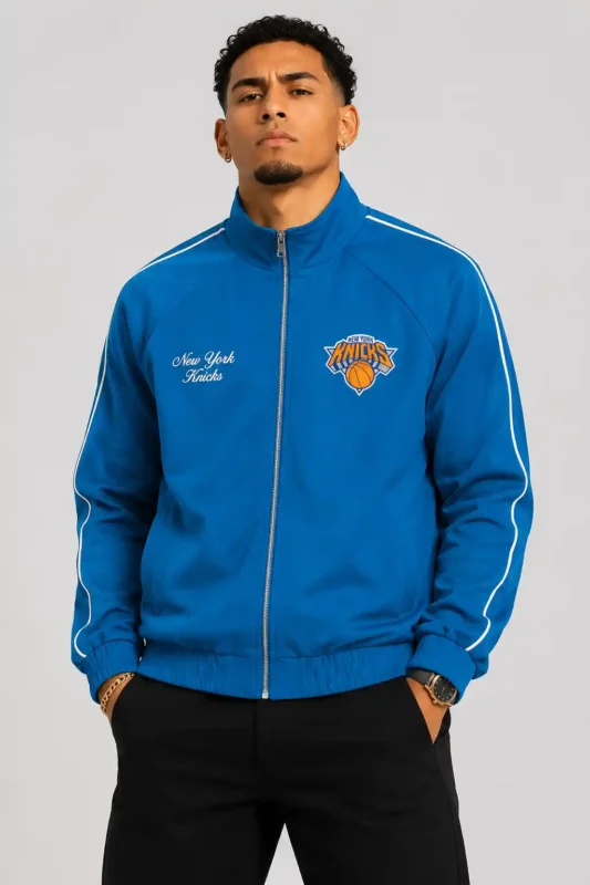 NY Knicks Royal Blue Track Jacket