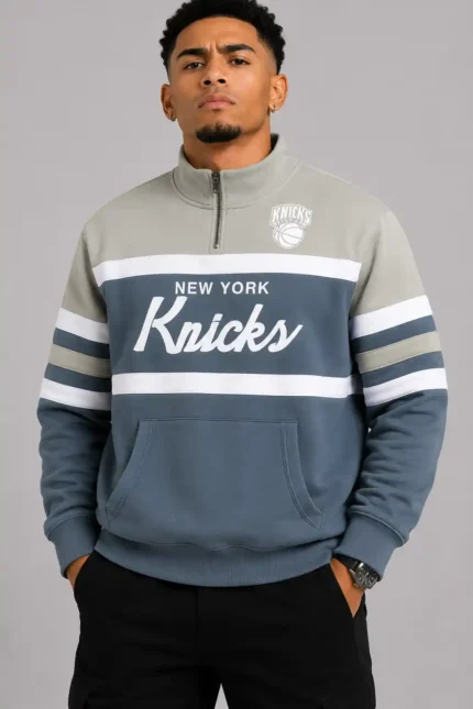 NY Knicks Thunderstorm Head Coach Quarter-Zip Jacket