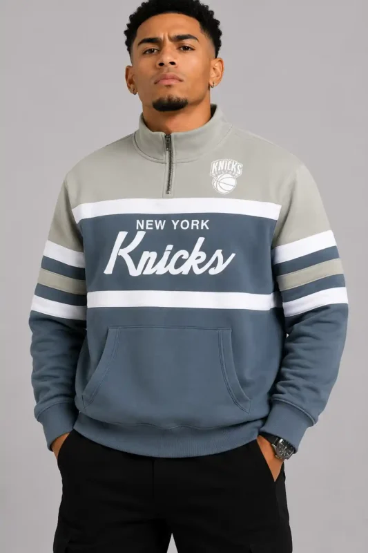 NY Knicks Thunderstorm Head Coach Quarter-Zip Jacket