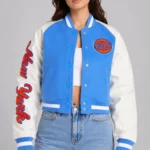 New York Knicks Varsity Jacket Blue Combo