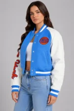 New York Knicks Varsity Jacket Blue Combo For Sale