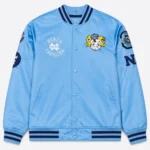 North Carolina Tar Heels Double Clutch Carolina Blue Lightweight Satin Jacket