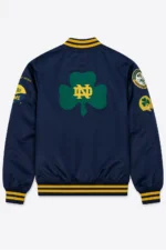 Notre Dame Fighting Irish Double Clutch Full-Snap Navy Satin Jacket