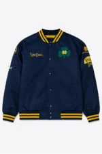 Notre Dame Fighting Irish Double Clutch Navy Satin Jacket