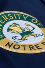 Notre Dame Fighting Irish Double Clutch Navy Satin Jacket On Sale