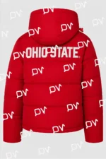 Ohio State Buckeyes Puffer Scarlet Full-Zip Hooded Jacket