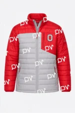 Ohio State Buckeyes Red Gray Double Blitz Heavyweight Jacket